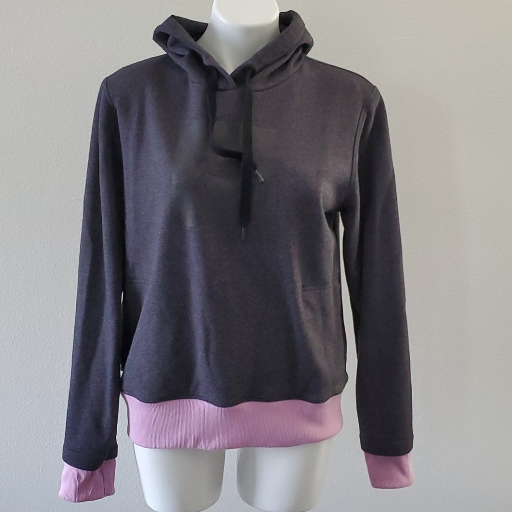 Under Armour - Fleece Grey/Pink Hoodie - Sz Medium